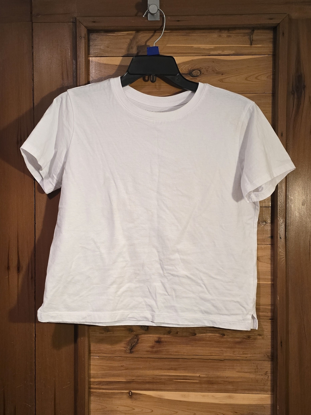 Women's White Short Sleeve Cropped Tee